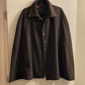 Ladies Brown Cape Coat Size 1X